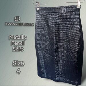 Banana Republic Metallic Pencil Skirt